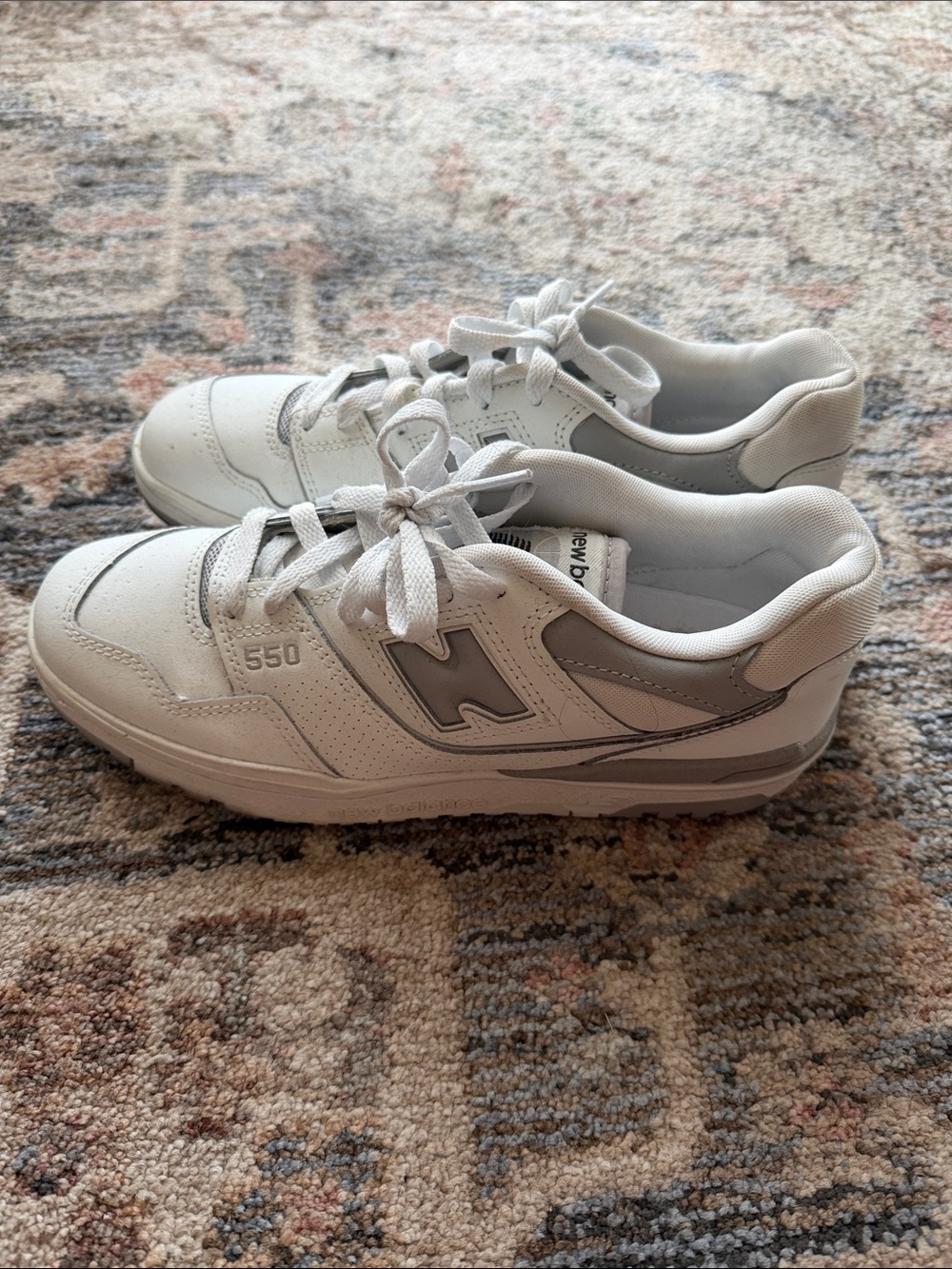 New Balance White and Gray Women's Sneakers